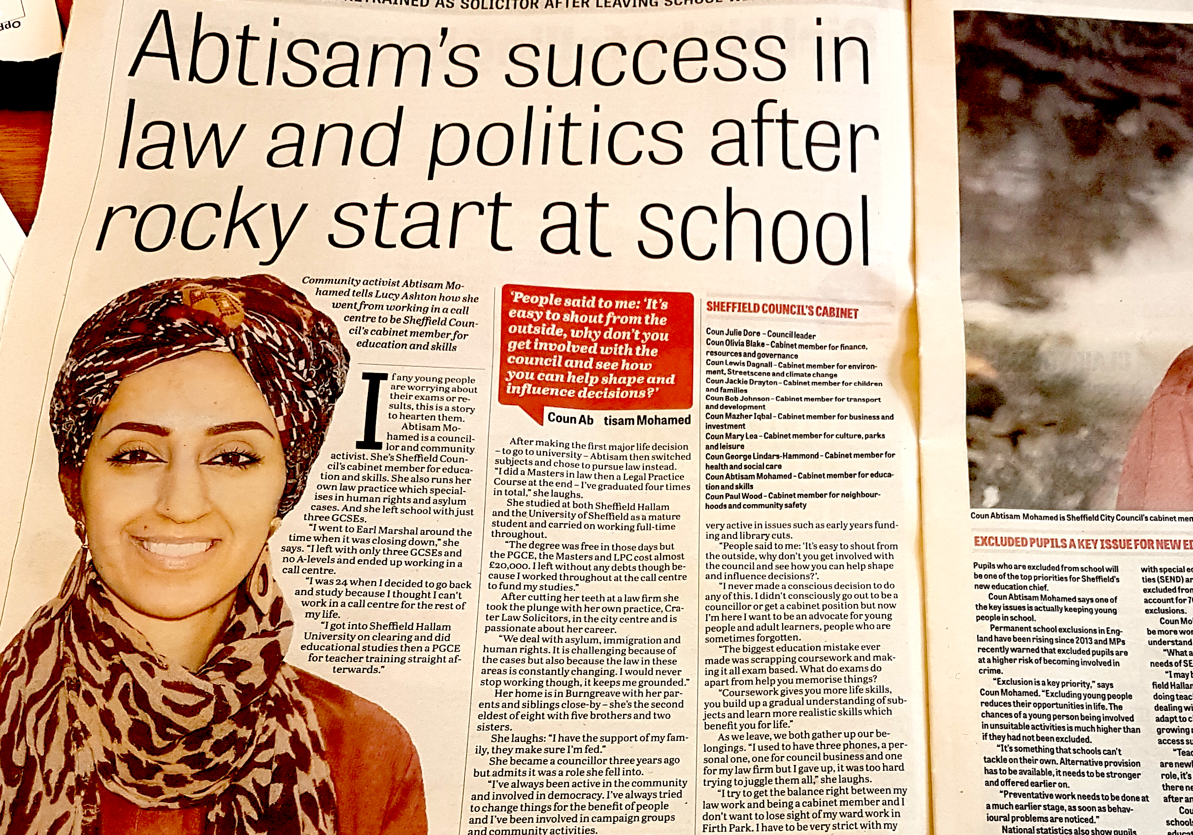 Abtisam's success in law and politics after rocky start